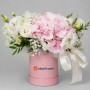 Композиция из гортензии в коробке «Розовое облако» — вид 3